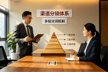 渠道分销/多级分润，合伙人、代理商、推广员多层级自动结算，规则灵活